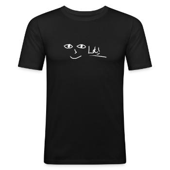 lol - Men's Slim Fit T-Shirt - black - Front - Nik (191cm)