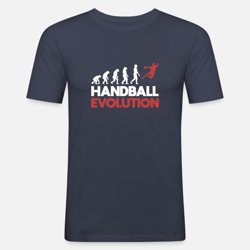 Handball Evolution - Männer Slim Fit T-Shirt - Navy