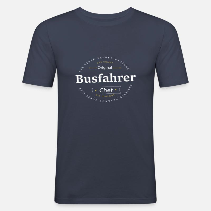 Beruf Busfahrer - Männer Slim Fit T-Shirt - Navy