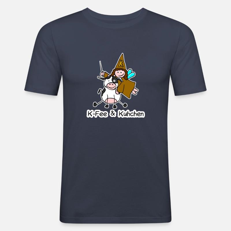 K-Fee& Kuhchen - Männer Slim Fit T-Shirt - Navy