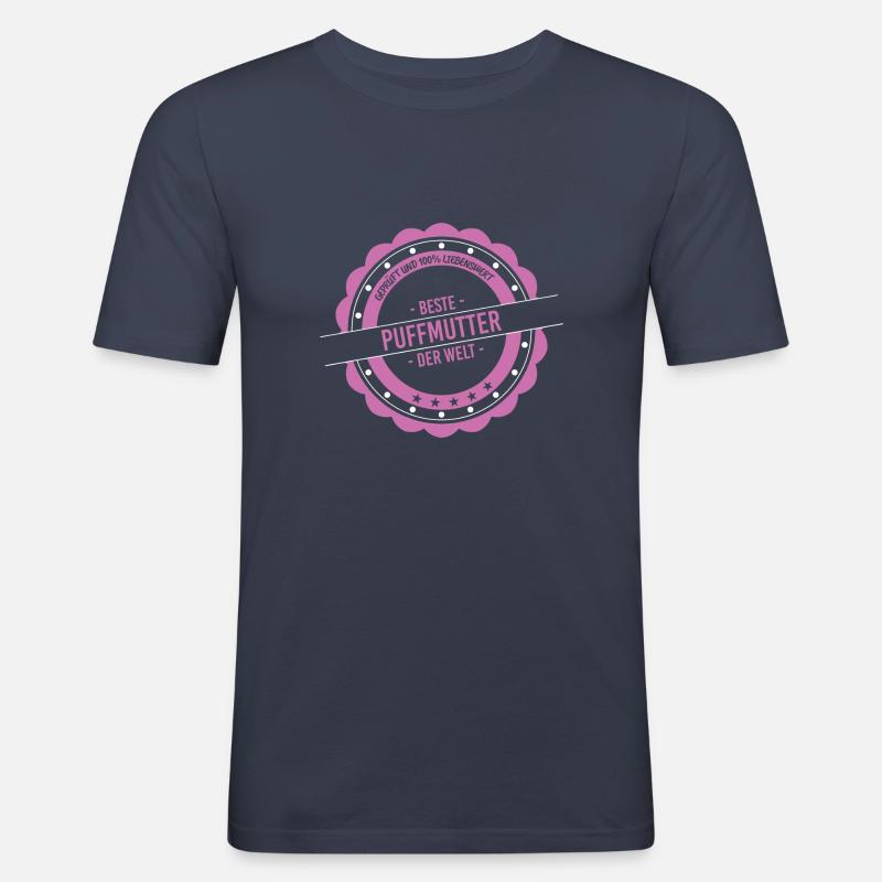 Die beste und liebenswerte Puffmutter - Männer Slim Fit T-Shirt - Navy