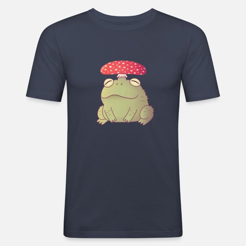 Cute Toadstool Toad Doodle - Men's Slim Fit T-Shirt - navy