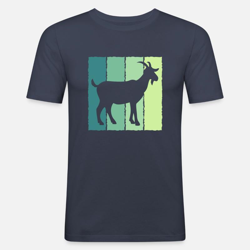 Ziege - Männer Slim Fit T-Shirt - Navy