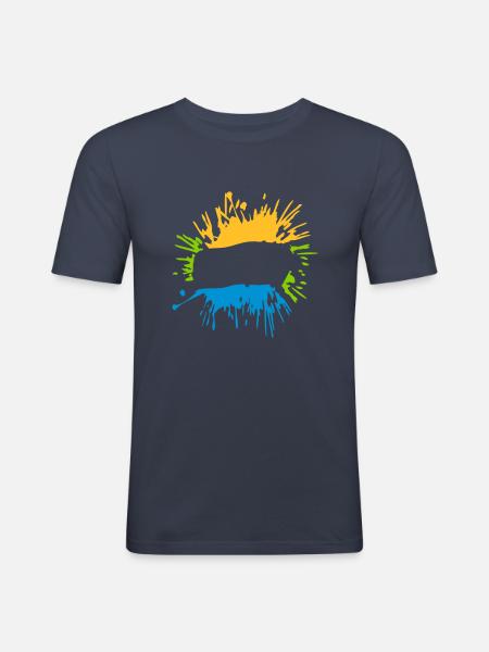 Insert blobs of text - Men's Slim Fit T-Shirt - navy