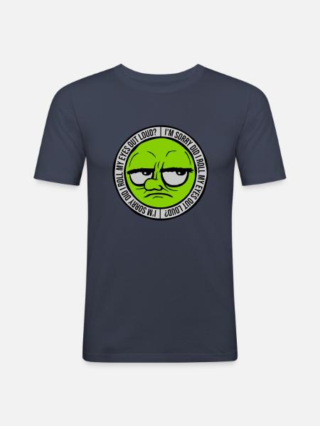 Roll My Eyes Out - Men's Slim Fit T-Shirt - navy