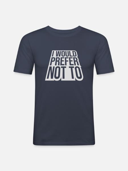 I prefer not to - Men's Slim Fit T-Shirt - navy