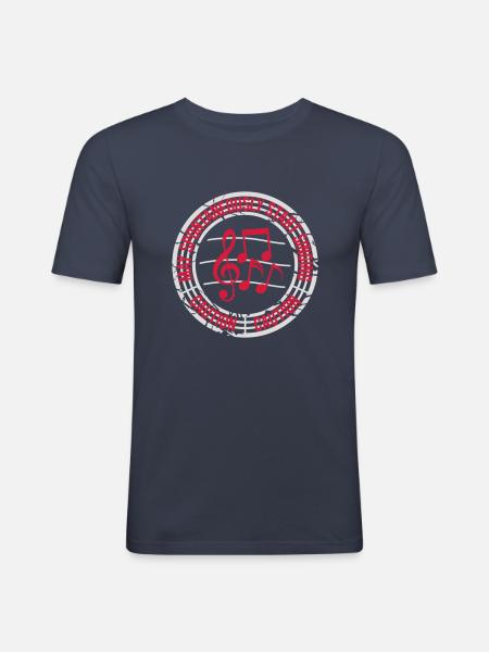may spontaneously start singing - Men's Slim Fit T-Shirt - navy