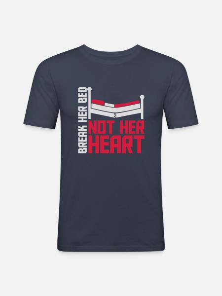 break her bed quote - Men's Slim Fit T-Shirt - navy