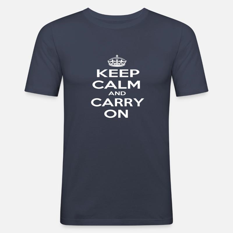 DIE RUHE BEWAHREN - Männer Slim Fit T-Shirt - Navy