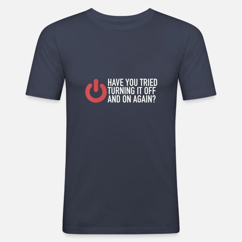 IT Nerds IT Support Computer Programmers - Men's Slim Fit T-Shirt - navy
