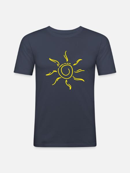 Sonnenschein - Männer Slim Fit T-Shirt - Navy