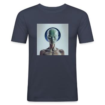 Astronomie Astrophysik - Männer Slim Fit T-Shirt - Navy - Vorne - Nik (191cm)