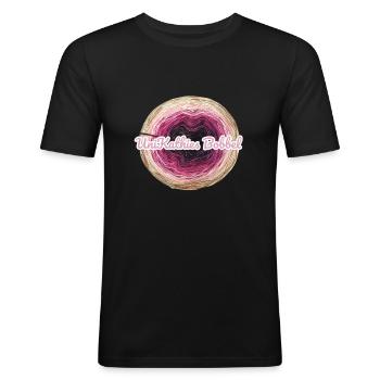 Unikathies Bobbel - Männer Slim Fit T-Shirt - Schwarz - Vorne - Nik (191cm)