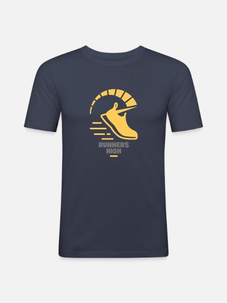 runners high - Men's Slim Fit T-Shirt - navy