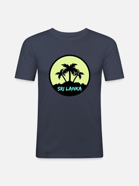Sri Lanka - Men's Slim Fit T-Shirt - navy