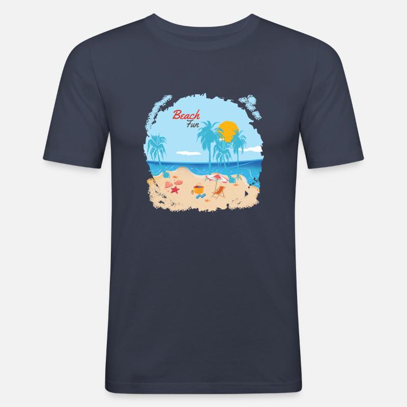 Beach Fun - Men's Slim Fit T-Shirt - navy