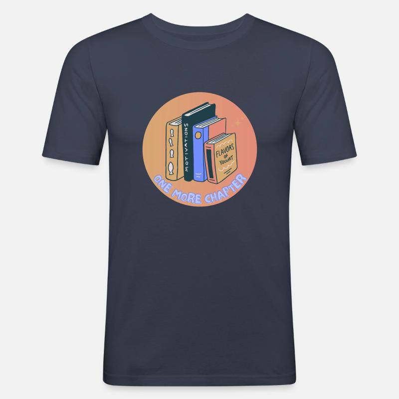 Noch ein Kapitel - Männer Slim Fit T-Shirt - Navy