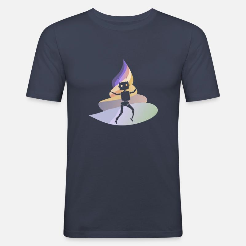 Cyborg Roboter Tech - Männer Slim Fit T-Shirt - Navy