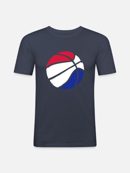 Basketball - Men's Slim Fit T-Shirt - navy