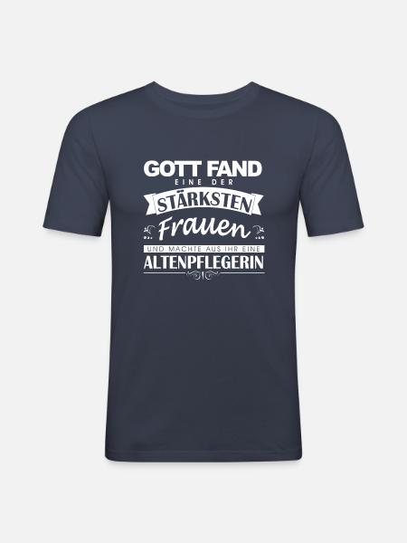 Altenpflegerin.2 - Männer Slim Fit T-Shirt - Navy