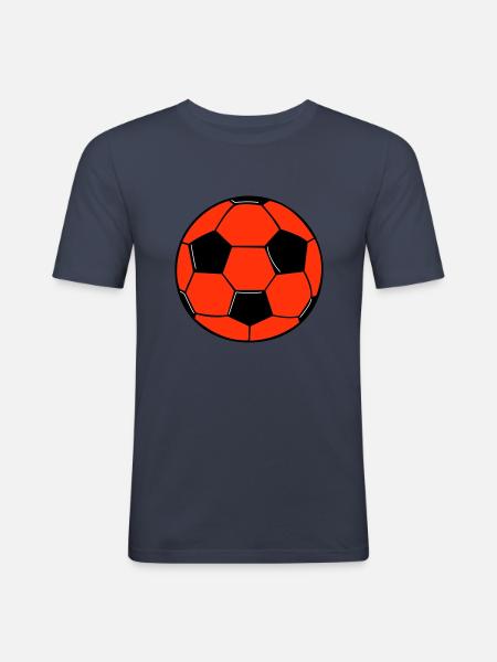 Fußball - Männer Slim Fit T-Shirt - Navy