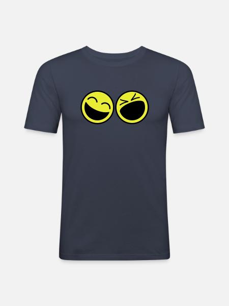 Smileys - Men's Slim Fit T-Shirt - navy
