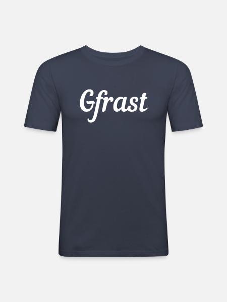 Dialecte viennois « Gfrast » - T-shirt près du corps Homme - bleu marine