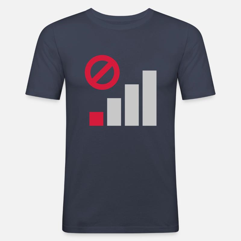 Poor coverage cellular connection - Men's Slim Fit T-Shirt - navy