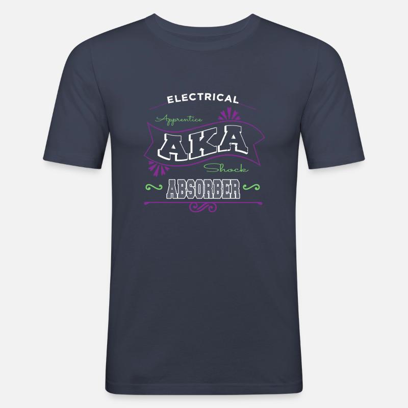 electrical engineering electrical engineer lineman - Men's Slim Fit T-Shirt - navy