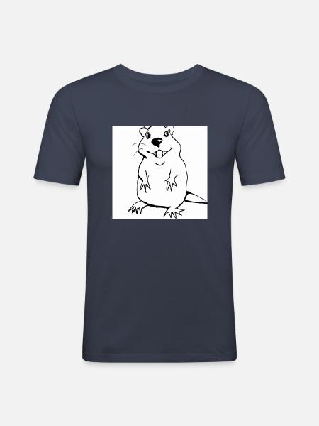 Ratten schönheit - Männer Slim Fit T-Shirt - Navy