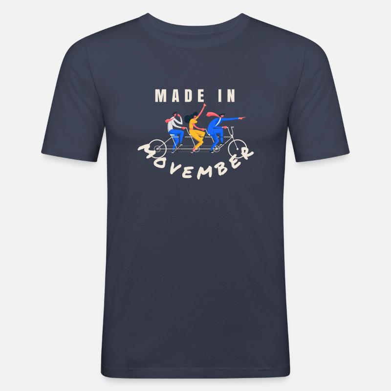 bewegen - Männer Slim Fit T-Shirt - Navy