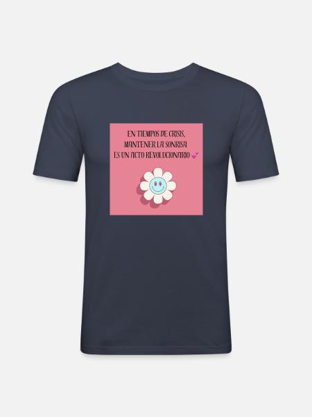 Pink crisis - T-shirt près du corps Homme - bleu marine