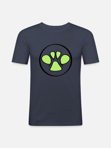 pfote - Männer Slim Fit T-Shirt - Navy
