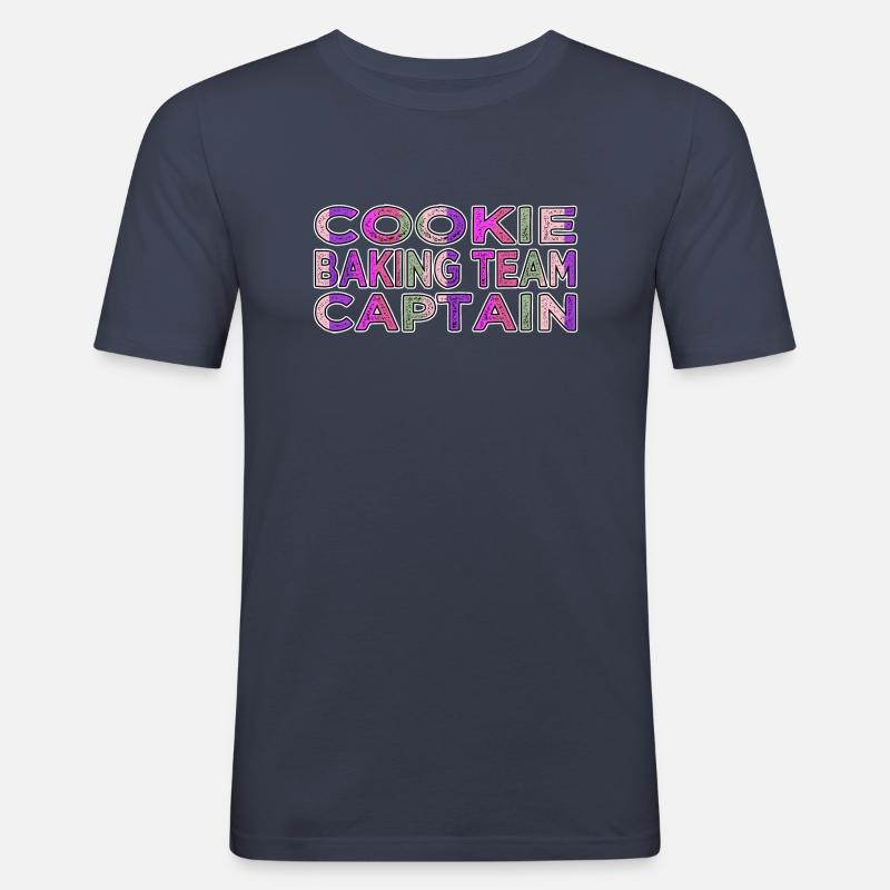 Uunin sanonnat Cool Statement Badass Chef Tshirts - Miesten tyköistuva t-paita - laivaston sininen