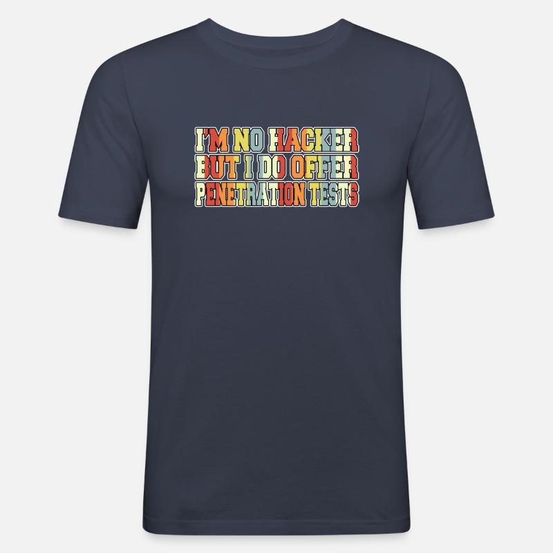 birthday internet computer science - Männer Slim Fit T-Shirt - Navy