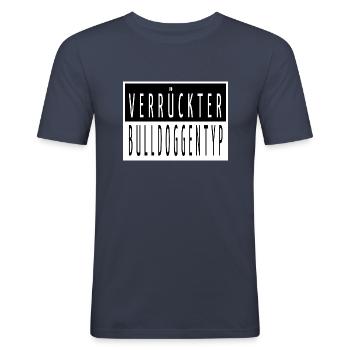 geburtstag welpe pudel lustiger spruch - Männer Slim Fit T-Shirt - Navy - Vorne - Nik (191cm)