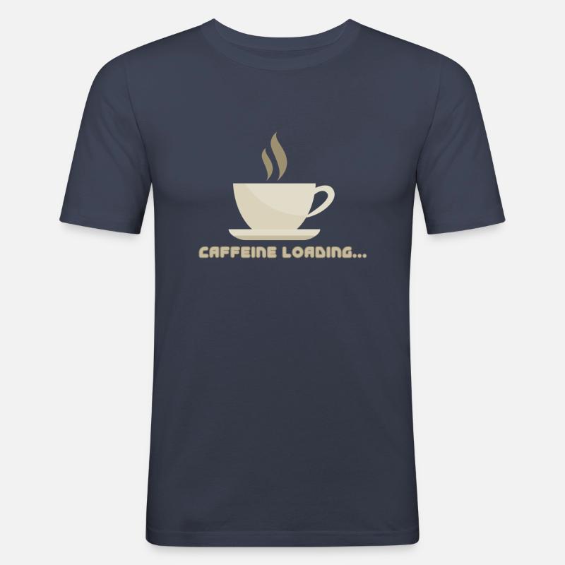 Caffeine Loading - Männer Slim Fit T-Shirt - Navy