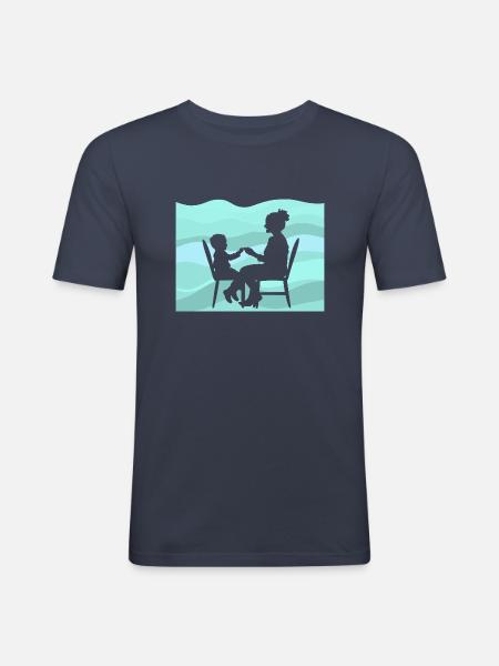 Kindermaedchen Elternhilfe - Männer Slim Fit T-Shirt - Navy