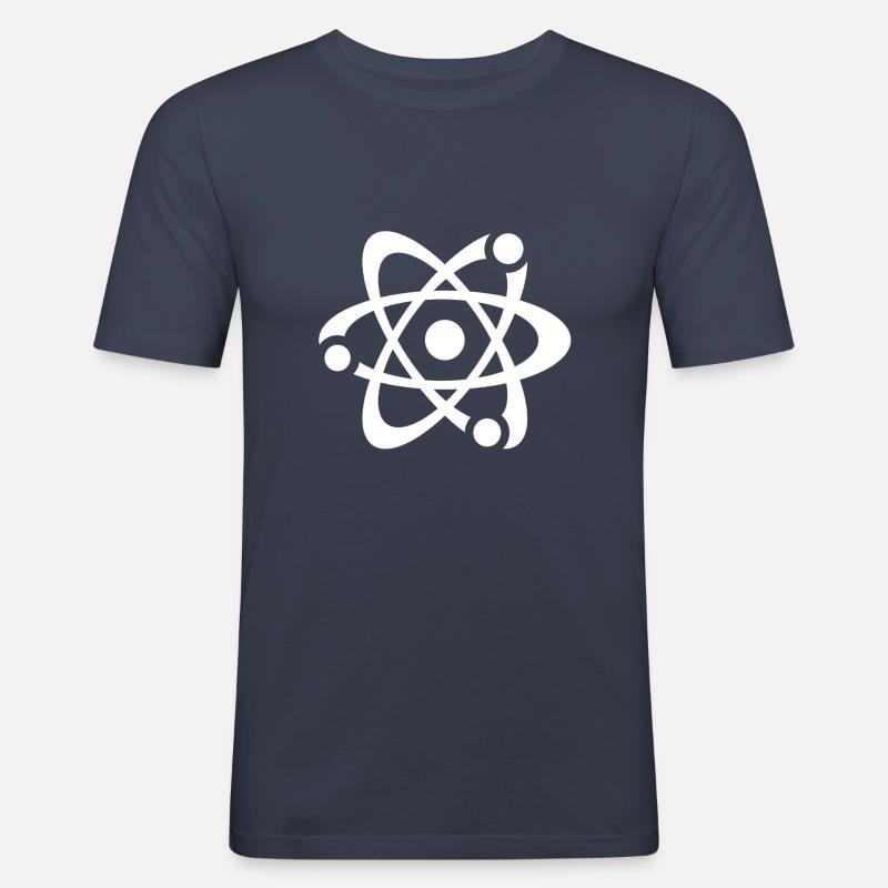 Atom - Männer Slim Fit T-Shirt - Navy