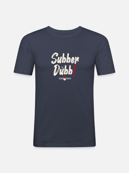 Subber Duebb! - Männer Slim Fit T-Shirt - Navy