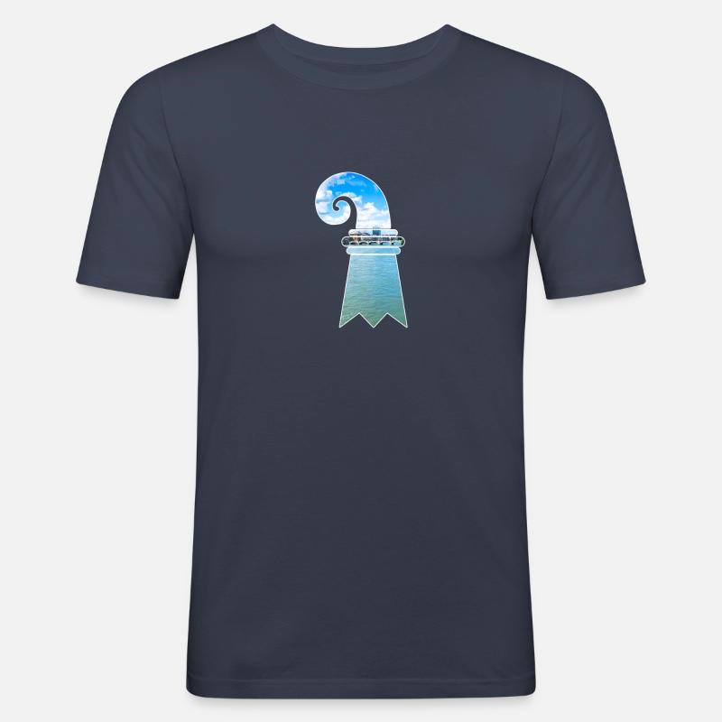 Baslerstab - Männer Slim Fit T-Shirt - Navy