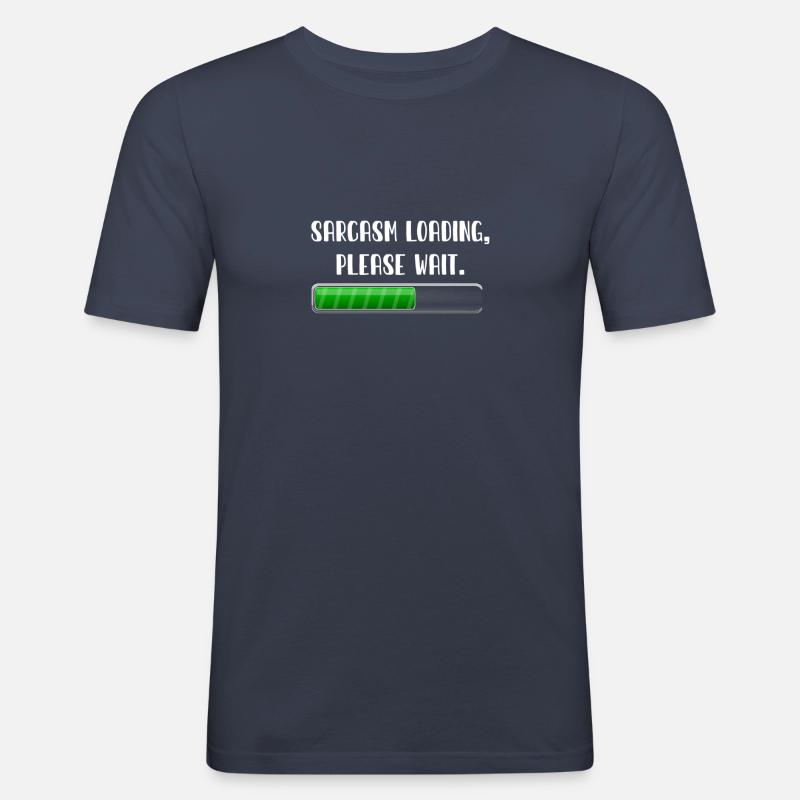 Sarkasmus - Männer Slim Fit T-Shirt - Navy