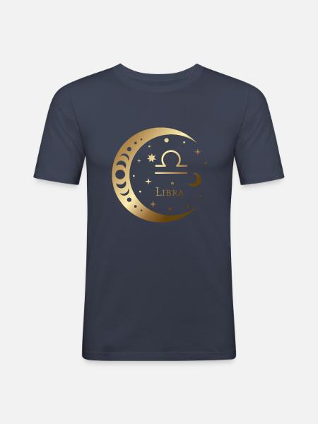Zodiac sign LIBRA/LIBRA - Men's Slim Fit T-Shirt - navy