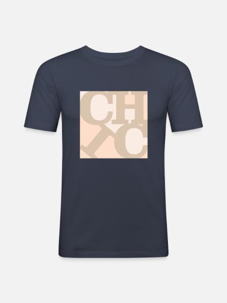 Schicke WordPlay-Originalgrafik - Männer Slim Fit T-Shirt - Navy