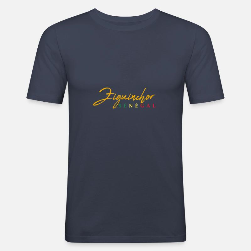 Ziguinchor Senegal - Männer Slim Fit T-Shirt - Navy