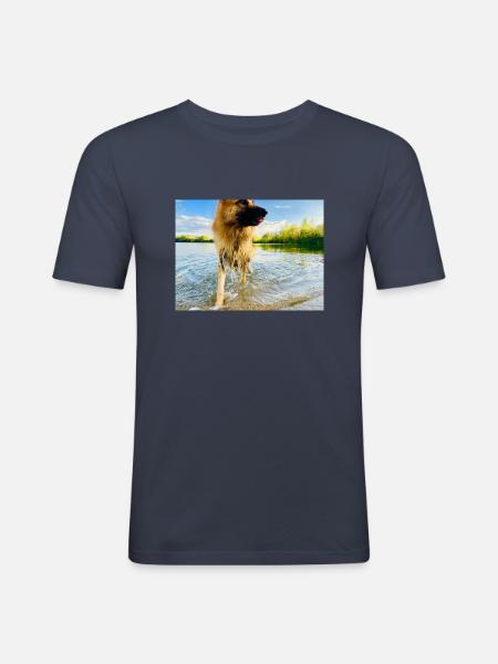 Altdeutscher Schäferhund - Männer Slim Fit T-Shirt - Navy