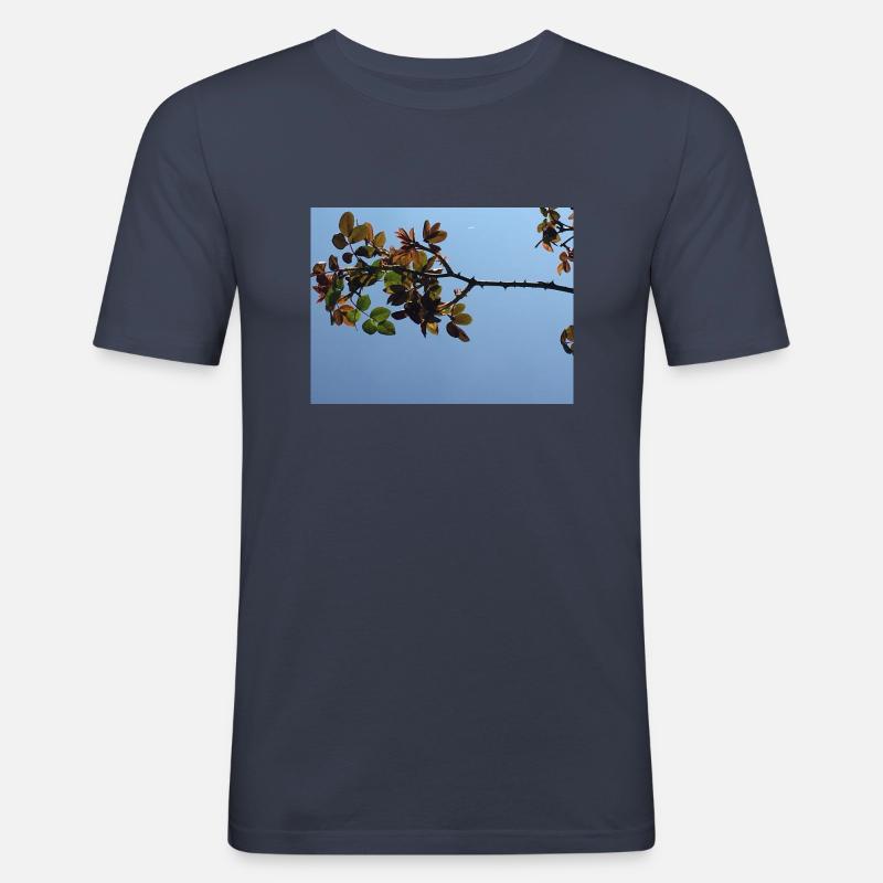 6B1D34B7 6E00 4BE6 A819 BC745565B58C - Männer Slim Fit T-Shirt - Navy