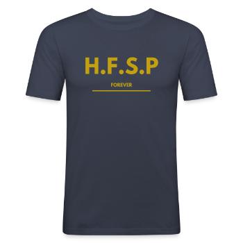 HFSP forever - Men's Slim Fit T-Shirt - navy - Front - Nik (191cm)