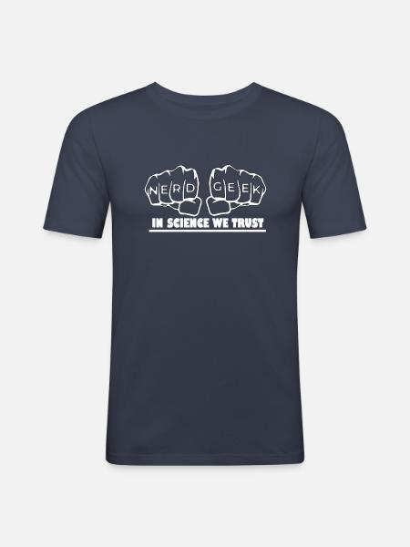 TrustScience - Männer Slim Fit T-Shirt - Navy
