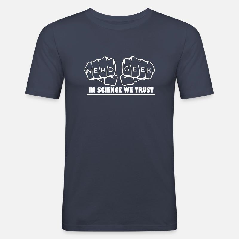 TrustScience - Männer Slim Fit T-Shirt - Navy
